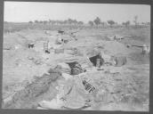 Zona de armas de artilharia e de abrigos.