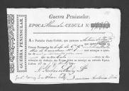 Cédulas de crédito sobre o pagamento das praças do Batalhão de Caçadores 1, durante a época de Almeida na Guerra Peninsular.