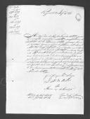 Processo sobre cédulas de crédito do pagamento do soldado Manuel Alves, da 1ª Companhia de Granadeiros, do Regimento de Infantaria 24, durante a Guerra Peninsular.
