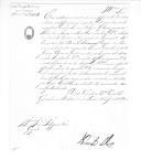 Correspondência de José da Rosa e Sousa e do visconde de Veiros para Filipe Neri Gorjão remetendo relações dos militares que em iriam embarcar no brigue "Glória" e praças do Regimento de Caçadores da Beira Alta destacados  na ilha da Madeira.