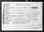 Cédulas de crédito sobre o pagamento dos oficiais do Regimento de Infantaria 10, durante a época de Almeida, da Guerra Peninsular.
