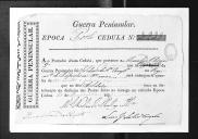 Cédulas de crédito sobre o pagamento das praças do Regimento de Infantaria 9, durante a época do Porto, na Guerra Peninsular (letra M).
