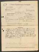 José Escoval Castoeira - Soldado - Regimento de Infantaria nº17