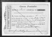 Cédulas de crédito sobre o pagamento das praças do Regimento de Infantaria 10, durante a 4ª época, da Guerra Peninsular (letra L).