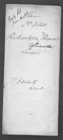 Processo do requerimento de Thomas Richardson do Regimento de Lanceiros da Rainha.