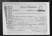 Cédulas de crédito sobre o pagamento das praças do Regimento de Infantaria 2, durante a 1ª época da Guerra Peninsular (letra J).