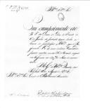 Correspondência do coronel Joaquim José Maria de Sousa Tavares, comandante do Regimento de Infantaria 19, para o conde de Barbacena Francisco sobre passagens de mostras, vencimentos, alimentação, licenças do dito Regimento e sobre o mapa das praças do Batalhão de Caçadores 2, a bordo da galera Malta.