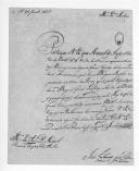 Ofício de José António da Silva, governador da praça de Cascais, para D. Miguel Pereira Forjaz, ministro e secretário de Estado dos Negócios da Guerra, sobre dois homens que foram tirados de um navio americano.