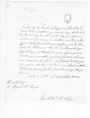 Correspondência de José de Vasconcelos Pereira do Lago dirigida a D. Miguel Pereira Forjaz, secretário de Estado dos Negócios da Guerra, sobre a entrega da mobília que veio da casa do conde da Ega destinada ao almirante Martins e avisos relativos às casas do marquês de Alorna.