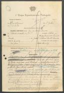 José de Matos Mendes - Soldado Servente - Regimento de Artilharia nº1