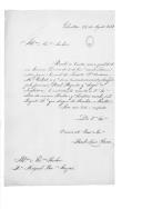 Ofício de Paulo Luís Sivoré para D. Miguel Pereira Forjaz, ministro e secretário de Estado dos Negócios da Guerra, acusando a recepção de uma carta.