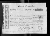 Cédulas de crédito sobre o pagamento das praças do Regimento de Cavalaria 12, durante a época de Vitória, no período da Guerra Peninsular.
