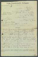 Agostinho Correia da Silva - Soldado - Regimento de Infantaria nº6