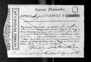 Processos sobre cédulas de crédito do pagamento dos oficiais do Regimento de Artilharia 1, durante o período da Guerra Peninsular.