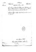 Correspondência sobre o requerimento de José de Gouveia, 2º sargento do 1º Regimento de Infantaria da Divisão dos Voluntários Reais d'El-Rei, pedindo quatro meses de licença para ir ao Rio de Janeiro arrecadar uma herança que lhe deixou um tio.