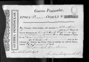 Cédulas de crédito sobre o pagamento dos sargentos e praças do Regimento de Cavalaria 12, durante a 1ª época, no período da Guerra Peninsular.