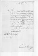 Correspondência de Francisco de Paula Leite para D. Miguel Pereira Forjaz, ministro e secretário de  Estado dos Negócios da Guerra, sobre a prisão de desertores, fardamentos, transporte e administração.