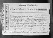 Cédulas de crédito sobre o pagamento dos oficiais do Regimento de Artilharia 1, durante a 6ª época, no período da Guerra Peninsular.