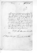 Ofício de Florêncio José Correia de Melo para D. Miguel Pereira Forjaz, ministro e secretário de Estado dos Negócios da Guerra, sobre saúde.