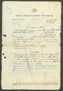 Bernardino Mendes Tabuados - Soldado - Regimento  de Infantaria nº29