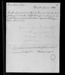 Ofícios de João Austin para o marechal-de-campo Manuel de Brito Mouzinho, ajudante general do Exército, remetendo a memória de um desertor do Depósito Geral de Recrutas.