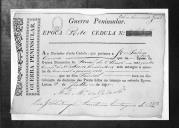 Cédulas de crédito sobre o pagamento dos sargentos e praças das Companhias de Artilheiros Condutores, durante a época do Porto, no período da Guerra Peninsular.
