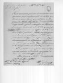 Carta e requerimento de Joaquim da Costa para Miguel Pereira Forjaz sobre a parelha de mulas e as éguas oferecidas pela marquesa de Alvito ao Exército Português.