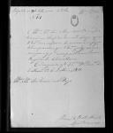 Correspondência do marechal Beresford para Manuel de Brito Mouzinho sobre marchas de soldados de vários Regimentos de Cavalaria para a Chamusca, Elvas, Aveiro, Baía, transferências de pessoal e de depósitos, desertores, solípedes, administração, licenças, relações da naturalidade de recrutas de vários Regimentos, vencimentos, requerimentos, presos, aposentações, conselhos de guerra, forragens, ensino de jogos de espada, uniformes e organização.