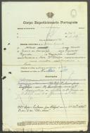 António Peguicho - Soldado - Regimento de Cavalaria nº8