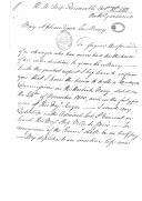 Carta do tenente Archibald Terfer, membro de "H. M. Ship Raisonable", para D. João de Almeida de Melo e Castro, secretário de Estado dos Negócios da Guerra, oferecendo os seus serviços ao reino de Portugal.