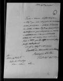 Ofícios de Henrique Watson para o conde de Sampaio sobre inspecções de saúde, enviando uma relação das praças do Regimento de Cavalaria 1 incapazes de continuar o serviço.