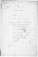 "Recueil de titres curieux concernant le rang et previlège de la Marechaussé de France, presenté à son excelence monsieur de Araújo de Azevedo ministre et secrétaire d'état au department de la guerra par M. de Grosson de Truc, aide major de la Guarde Royale de Police".