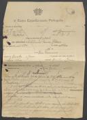 Manuel Pereira Glória - Soldado - Regimento de Infantaria nº6
