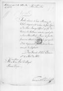 Correspondência de Francisco de Paula Leite para D. Miguel Pereira Forjaz, ministro e secretário de Estado dos Negócios da Guerra, sobre pedido de reforma, vencimentos, alimentação e "orçamento da obra do forte de Nossa Senhora da Graça".