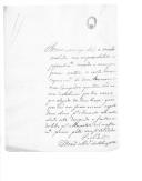 Carta de Francisco de Almeida de Melo e Castro para D. Miguel Pereira Forjaz, ministro e secretário de Estado dos Negócios da Guerra, sobre um requerimento.