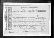 Cédulas de crédito sobre o pagamento dos oficiais do Regimento de Cavalaria 4, durante a 6ª época, no período da Guerra Peninsular.
