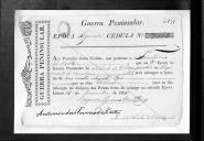 Processos sobre cédulas de crédito do pagamento dos soldados do Regimento de Cavalaria 4, durante o período da Guerra Peninsular (letra F).