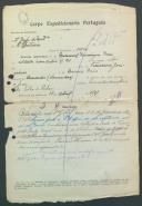 Manuel Domingos Dias - Soldado - Grupo de Metralhadoras