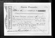 Processos sobre cédulas de crédito do pagamento dos soldados do Regimento de Cavalaria 4, durante o período da Guerra Peninsular (letra J).