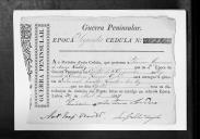 Cédulas de crédito sobre o pagamento dos oficiais do Regimento de Cavalaria 8, durante a 2ª época, na Guerra Peninsular.