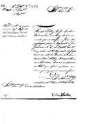 Correspondência do visconde de Alhandra para o conde de Barbacena Francisco e para o conde de Subserra sobre a transferência do alferes Francisco Bruno Monteiro, do 2º Regimento de Infantaria da extinta Divisão dos Voluntários Reais d'El-Rei, para Cabo Verde.
