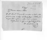 Ofício de D. Miguel Pereira Forjaz, ministro e secretário de Estado dos Negócios da Guerra, para Jacinto António Nobre sobre a remessa de requerimento.