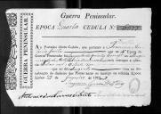 Cédulas de crédito sobre o pagamento dos sargentos e praças do Regimento de Artilharia 1, durante a 4ª época, no período da Guerra Peninsular.