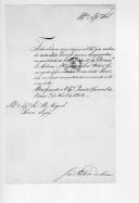 Ofício de João Ribeiro de Sousa, governador interino da província do Minho, para D. Miguel Pereira Forjaz, ministro e secretário de Estado dos Negócios da Guerra, informando que ficou incumbido do comando interino da Divisão de Milícias do Minho.