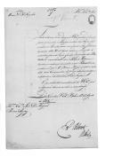 Ofício do general Blunt para D. Miguel Pereira Forjaz, ministro e secretário de Estado dos Negócios da Guerra, e mapa da força sobre recrutas que se acham em Peniche.