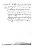 Correspondência trocada entre o visconde de Alhandra e o conde Barbacena Francisco sobre o requerimento do soldado António José Pena, do Corpo de Artilharia da extinta Divisão dos Voluntários Reais d'El-Rei, para gozar a sua reforma na Companhia de Veteranos de Chaves.