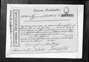 Cédulas de crédito sobre o pagamento dos oficiais do Regimento de Cavalaria 7, durante a 2ª época, na Guerra Peninsular.