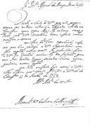 Correspondência de Manuel Xavier de Sousa de Macedo, comandante do Regimento de Infantaria de Campo Maior, para Miguel de Arriaga Brum da Silveira, sobre modelos de fardamento, panos de linho para os calções e queixas que têm feito dele, soldados sentenciados e pagamento de soldos a oficiais reformados.