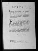 Edital de Lucas de Seabra da Silva sobre o recolher obrigatório em Lisboa.