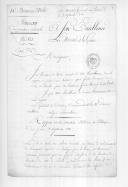 Relatório enviado pelo general de divisão Lamorliere para o ministro da Guerra sobre a tentativa de invasão por parte do inimigo na costa de Bleville e cartas particulares.